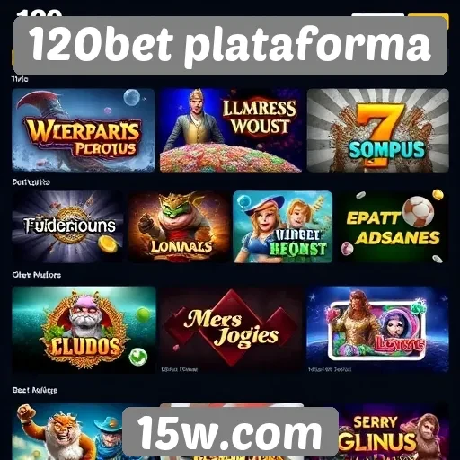 Variedade de jogos disponíveis no 120bet